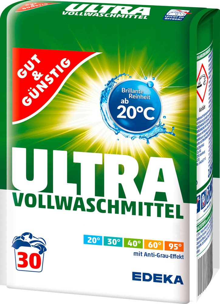 GUT&GÜNSTIG ULTRA Waschmittel 2,025 kg office discount