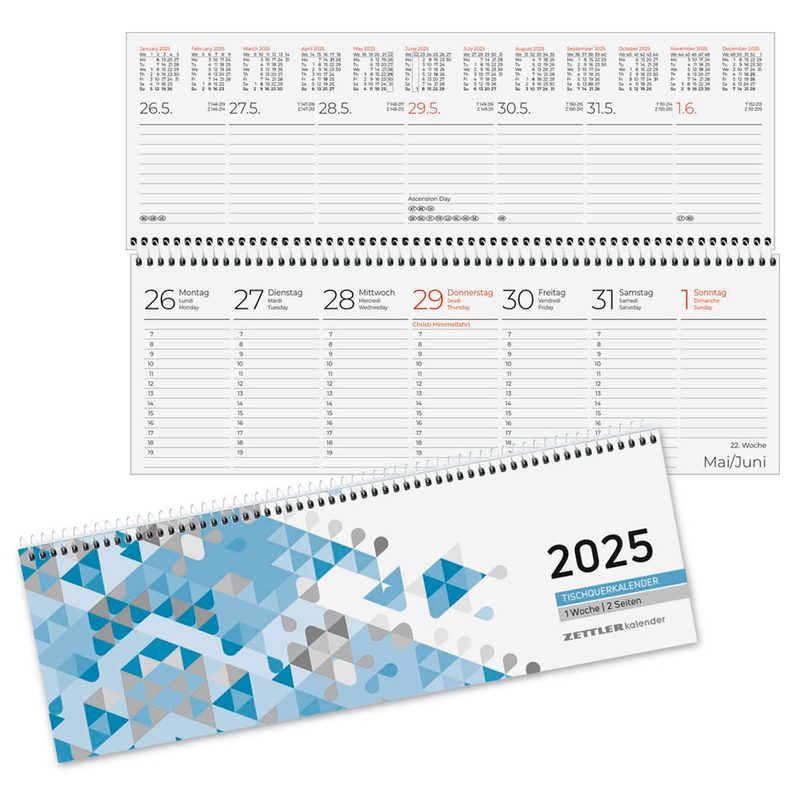 ZETTLER KALENDER Tischquerkalender 2025 office discount