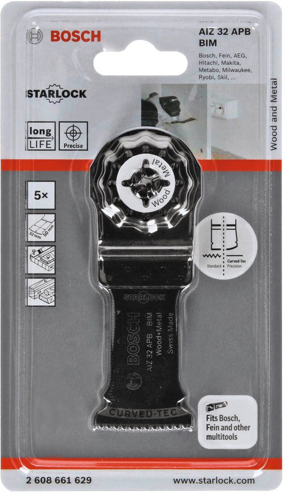AKTION 5 BOSCH AIZ 32 APB Wood and Metal Tauchsägeblätter mit Prämie