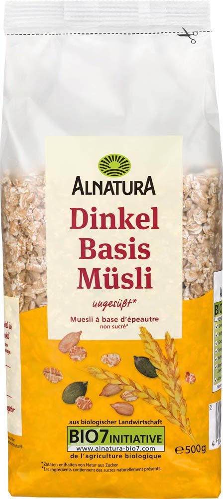 ALNATURA Bio Dinkel Basis Müsli 500,0 g | office discount