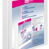 Präsentationsringbücher 10 VELOFLEX VELODUR® Präsentationsringbücher 2-Ringe weiß 4,0 cm DIN A4 von VELOFLEX