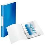 Ringbücher LEITZ WOW Ringbuch 2-Ringe blau-metallic 3,2 cm DIN A4 von LEITZ