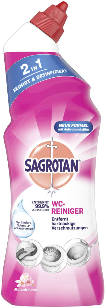 SAGROTAN® 2in1 WC-Reiniger BLÜTENFRISCHE, 0,75 l | office discount