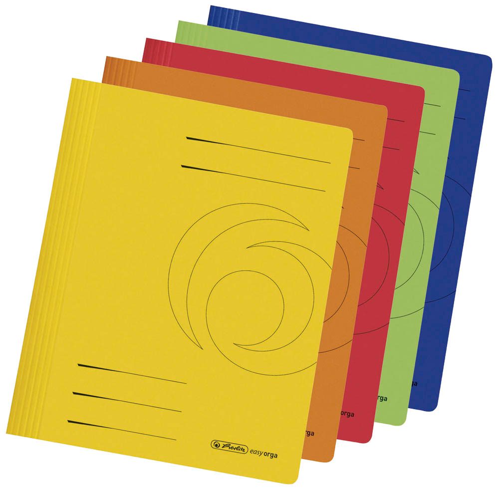 10 herlitz Schnellhefter Karton farbsortiert DIN A4 office discount