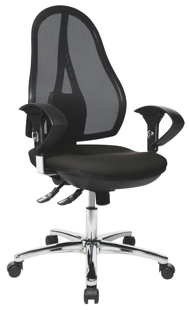 AKTION: Topstar Bürostuhl Open Point SY Deluxe, OP290UG20 Stoff schwarz, Gestell chrom AKTION: Topstar Bürostuhl Open Point SY Deluxe, OP290UG20 Stoff schwarz, Gestell chrom