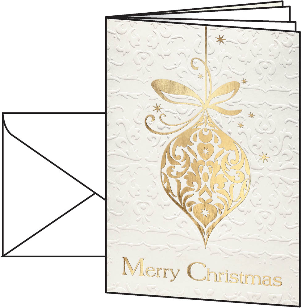 10 SIGEL Weihnachtskarten Golden Fantasy DIN A6 office discount